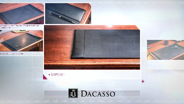 Amazon.com: Dacasso Bonded Pad with Side Rails Luxury Leather Desk